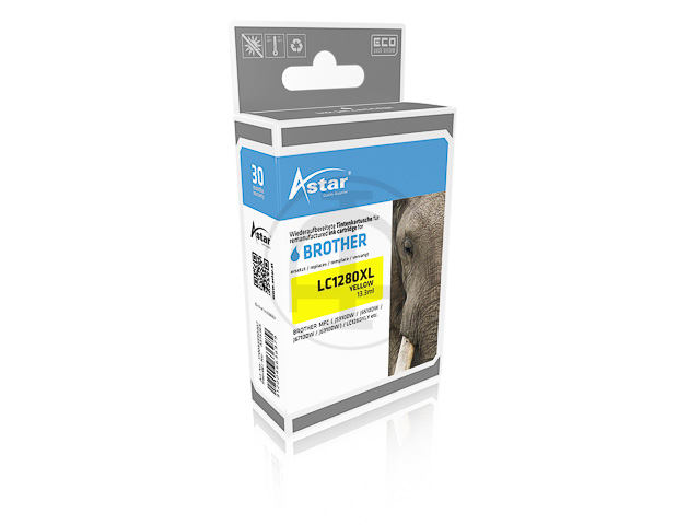 AS15365 ASTAR BRO. MFCJ6510 TINTE YEL LC1280XLY 1200Seiten 13,3ml