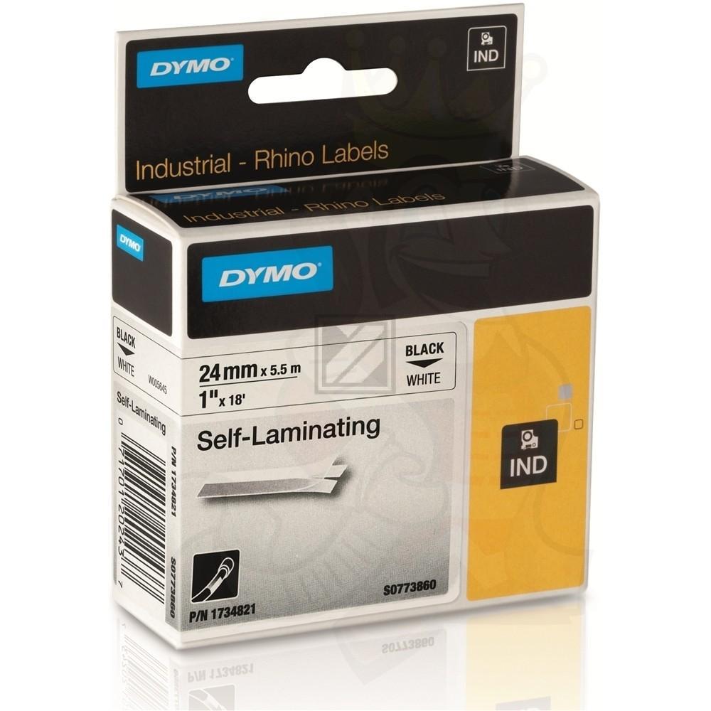 1734821 DYMO IND Schriftband 24mm schwarz weiss 5,5 Meter Vinyl