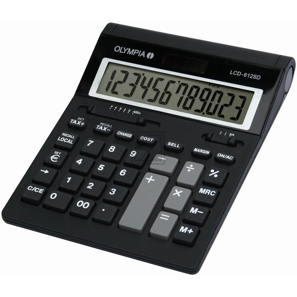 OLYMPIA LCD612SD TISCHRECHNER SCHWARZ 941911006 12stelliges Display